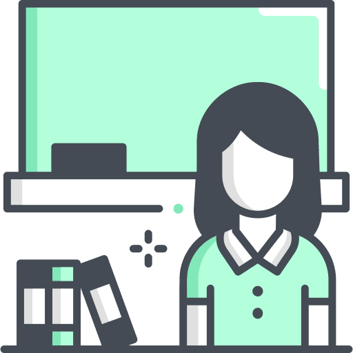 Teacher blackboard woman user icon Teacher blackboard woman user icon