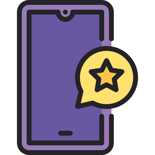 Smartphone star feedback smartphone icon