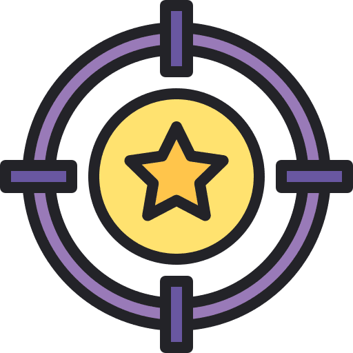 Target shooting target success icon