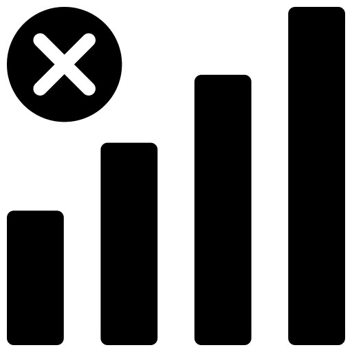 No signal bar signal range ui icon
