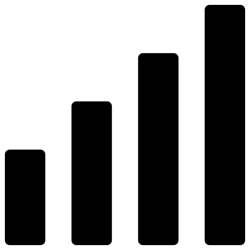 Signal bar strength symbol icon