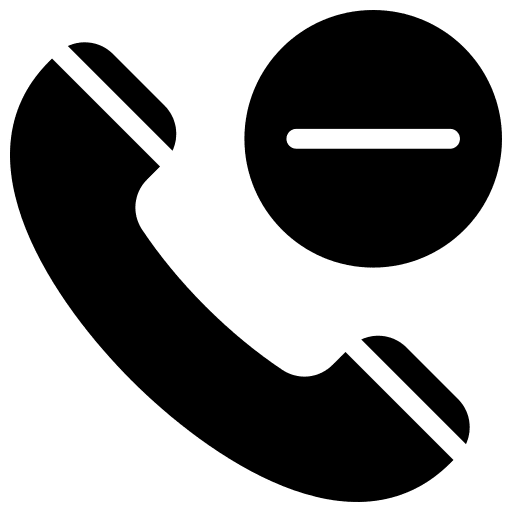 Call call phone minus sign icon Call call phone minus sign icon
