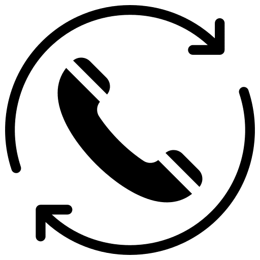 Phone communications reload phone icon Phone communications reload phone icon