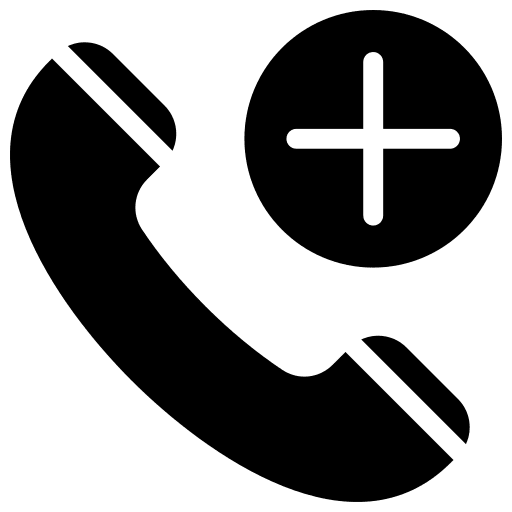 Call add contact communications phone receiver icon Call add contact communications phone receiver icon