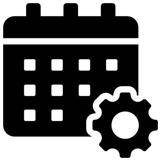 Schedule date settings organization icon