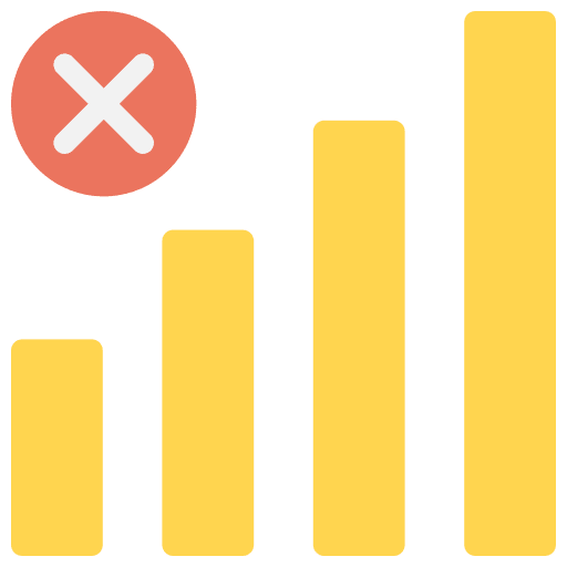 No signal no internet network ui icon