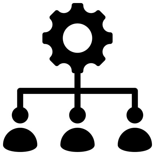 Structure erp organized user icon Structure erp organized user icon