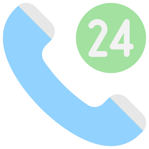 24 hours communications support attention icon 24 hours communications support attention icon