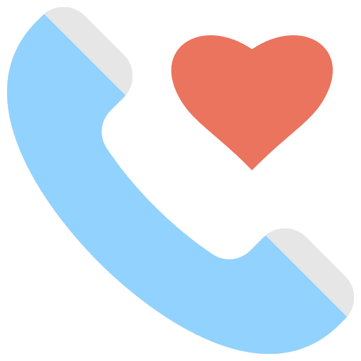 Call heart romance phone icon Call heart romance phone icon