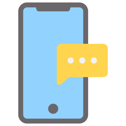 Chat chat bubble mobile phone talk icon Chat chat bubble mobile phone talk icon