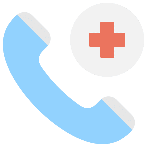 Emergency call hospital phone receiver healthcare and medical icon Emergency call hospital phone receiver healthcare and medical icon