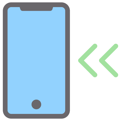 Incoming smartphone communication cellphone icon Incoming smartphone communication cellphone icon