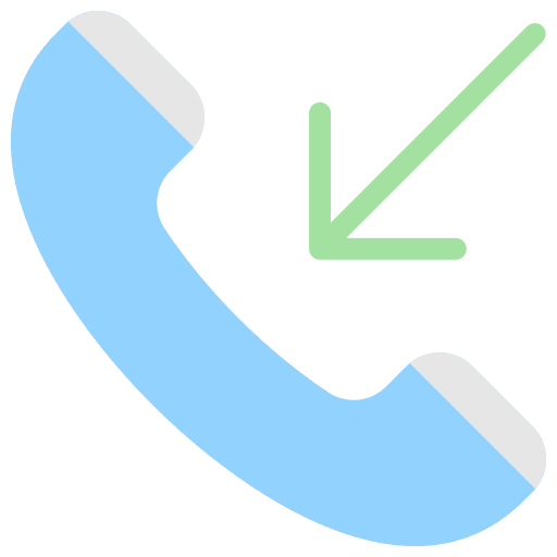 Incoming symbol interface telephone icon Incoming symbol interface telephone icon