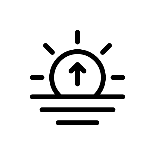 Sunrise sun water weather icon Sunrise sun water weather icon