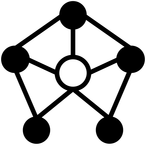 Network particle interface network icon