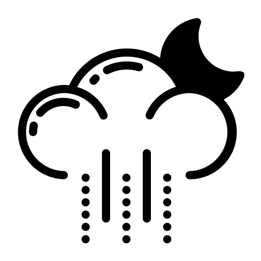 Cloud moon meteorology winter icon