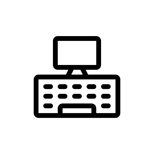 Computer desktop keyboard monitor icon Computer desktop keyboard monitor icon