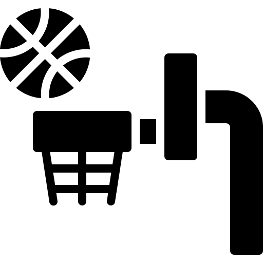 Basketball team equipment basketball hoop icon