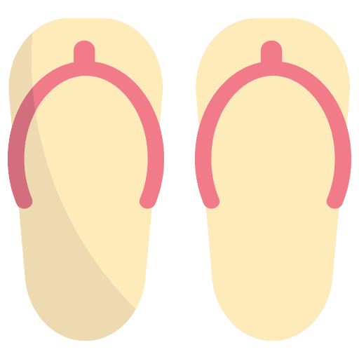 Flipflops footwear slippers shoes icon Flipflops footwear slippers shoes icon