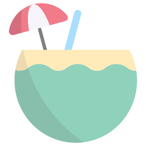 Coconut straw coconut water beverage icon Coconut straw coconut water beverage icon