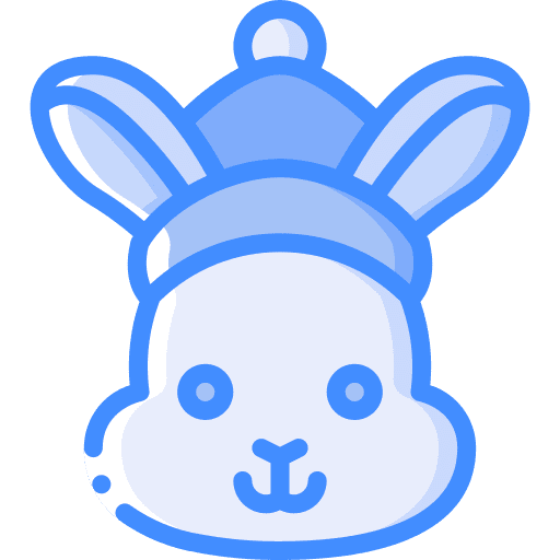 Rabbit winter beanie pet icon Rabbit winter beanie pet icon