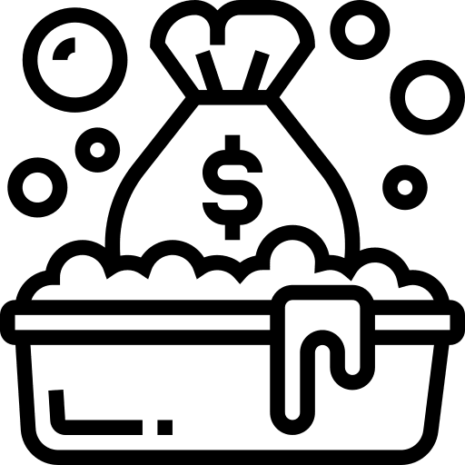 Money laundering miscellaneous accounting currency icon