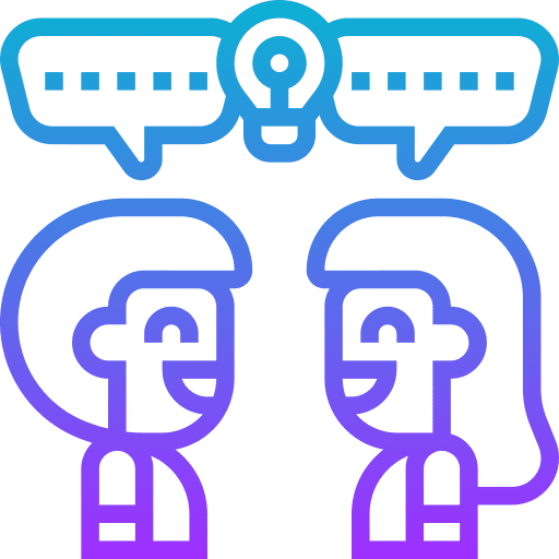 Communication interaction dialogue speech bubble icon