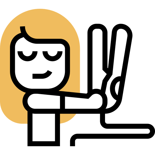 Hair iron hair salon woman hair iron icon