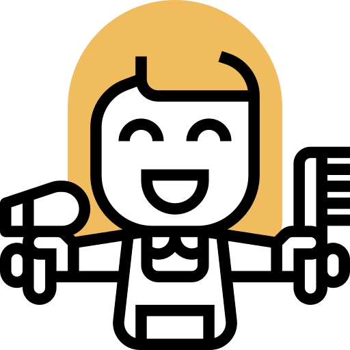 Hairdresser professions and jobs hairdresser haircut icon