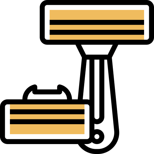 Razor blade cut steel icon Razor blade cut steel icon