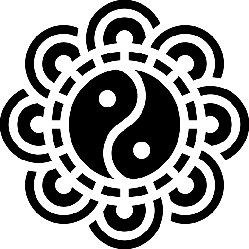 Yin yang ying and yang yin yang cultures icon