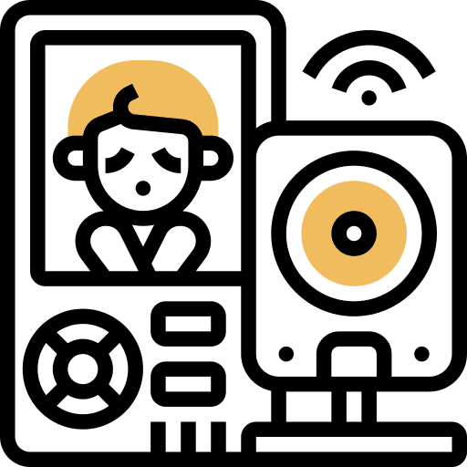 Baby monitor wifi cctv kid and baby icon