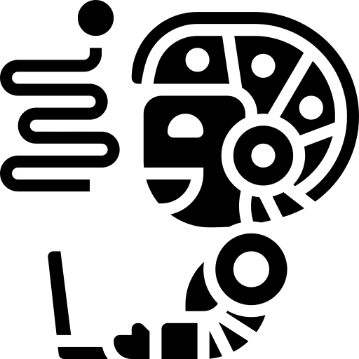 Artificial intelligence programming software robot icon