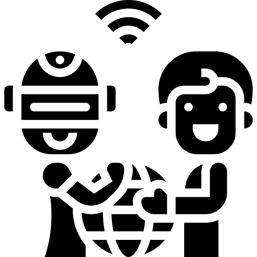 Human connection communications customer service icon
