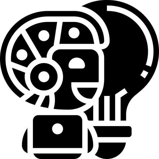 Computational electronics idea machine learning icon