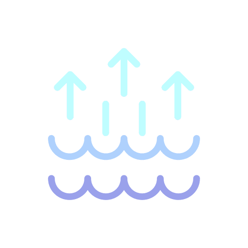 Evaporator moisture precipitate particles icon