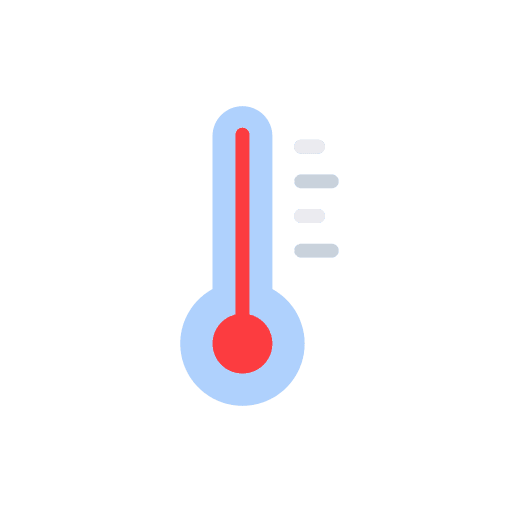Thermometer mercury hot climate icon