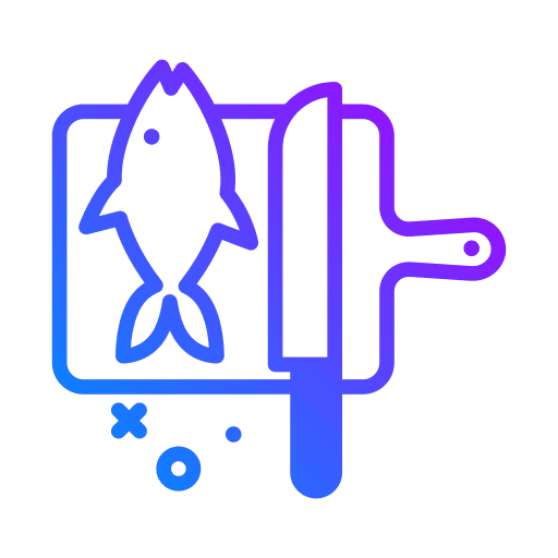 Fish knife fish cooking icon Fish knife fish cooking icon