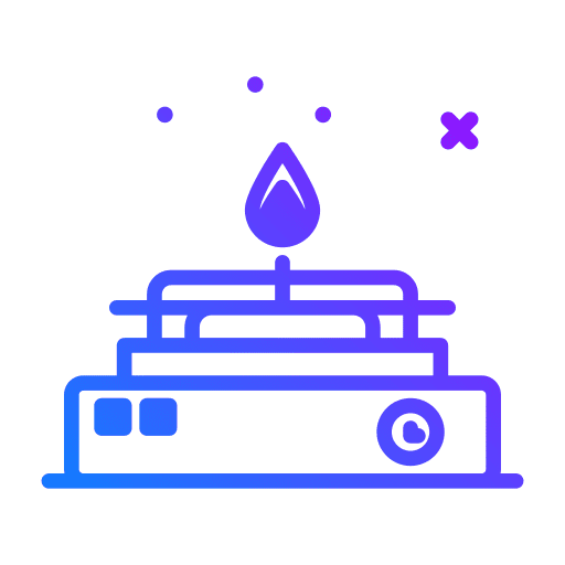 Heat gas heat food and restaurant icon Heat gas heat food and restaurant icon