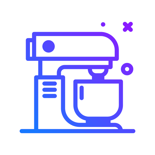 Kitchen robot food and restaurant electrical appliance electronics icon Kitchen robot food and restaurant electrical appliance electronics icon