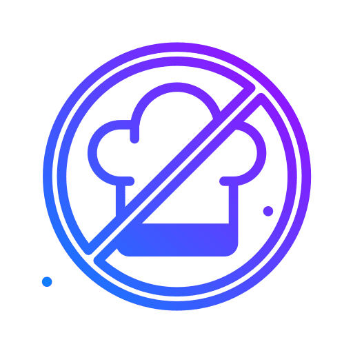 Chef hat prohibition chef no sign icon Chef hat prohibition chef no sign icon