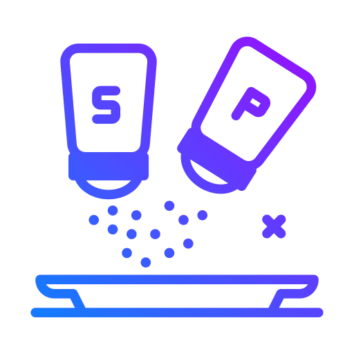 Salt and pepper food and restaurant cooking condiment icon Salt and pepper food and restaurant cooking condiment icon