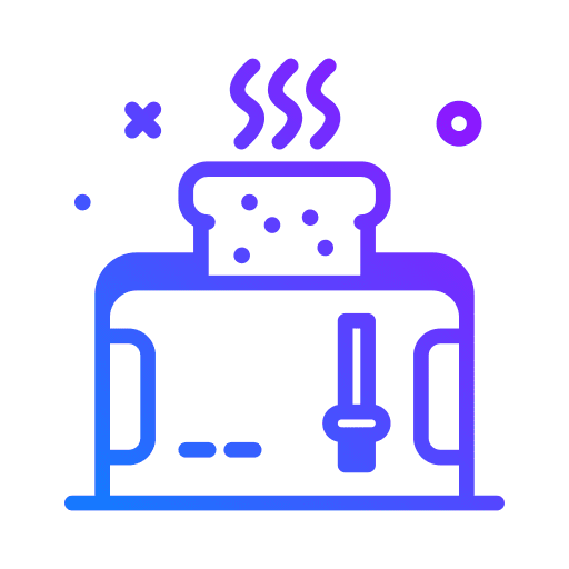 Toaster food and restaurant food bread icon Toaster food and restaurant food bread icon