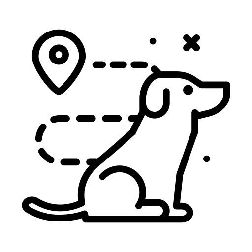 Dog maps and location dog location icon