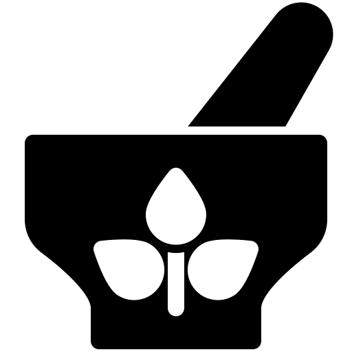 Ingredient skincare organic mortar icon
