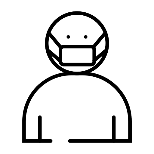 Mask healthcare and medical mask virus icon