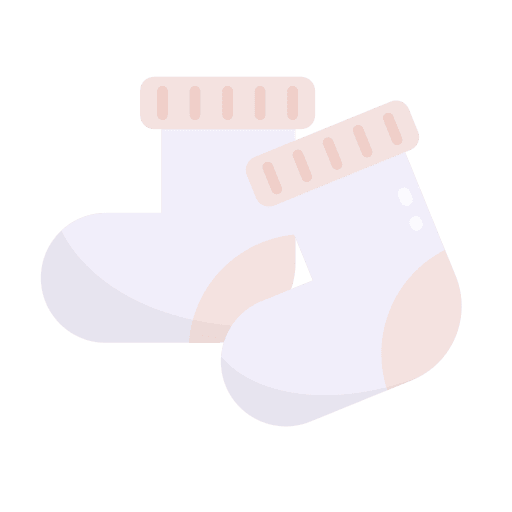 Baby socks kid and baby clothes newborn icon