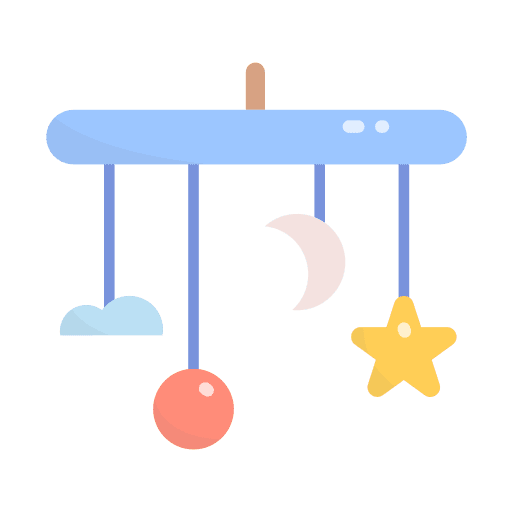 Decoration kid and baby moon star icon