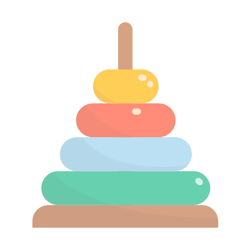 Baby toy rings stacking pyramid icon Baby toy rings stacking pyramid icon