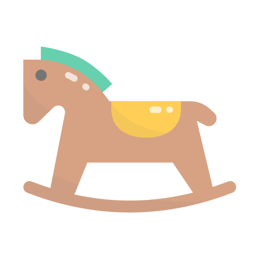 Horse playing childhood horse icon Horse playing childhood horse icon